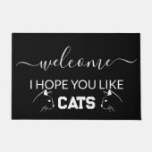 ねこが黒いのが好きでモダンすね ドアマット (正面)