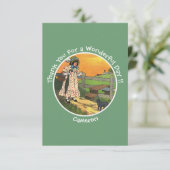 ねこさん、どこへ行ってたの？お誕生日パーティー サンキューカード (スタンド正面)