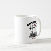 ねこじら - 面白い猫ゴジラパロディ コーヒーマグカップ (正面右)