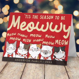 ねこたちが歌う季節 ～メェ～ 面白くてかわいい猫たちのクリスマスソング シーズンカード