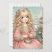 ねこちゃんと少女、クリスマスおめでとう 招待状 (裏面)