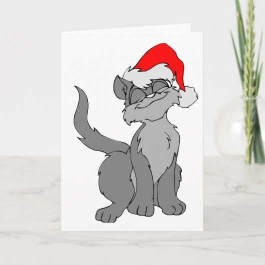 ねこちゃんのクリスマスカード カード (正面)