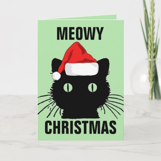 ねこちゃんのクリスマスカード カード (正面)