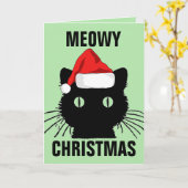 ねこちゃんのクリスマスカード カード (黄色い花)