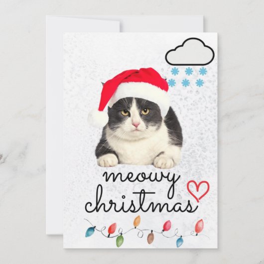 ねこちゃんのクリスマス サンタキャット シーズンカード (正面)