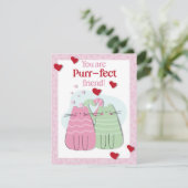 ねこちゃんのバレンタインカード あなたはとっても素敵な友達 ピンクねこちゃん シーズンカード (スタンド正面)