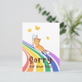 ねこちゃんの死をお悔やみするポストカード ポストカード (スタンド正面)