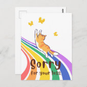 ねこちゃんの死を悼むポストカード ポストカード (正面/裏面)