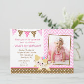 ねこちゃんの誕生日パーティー招待状 招待状 (スタンド正面)