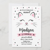 ねこちゃんの誕生日招待状 招待状 (正面)