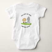 ねことバイオリンの音 ベビーボディスーツ (裏面)