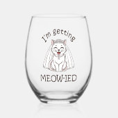 ねこに夢中！ ステムなしワイングラス (正面)