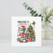 ねこねこクリスマスカード 招待状 (スタンド正面)
