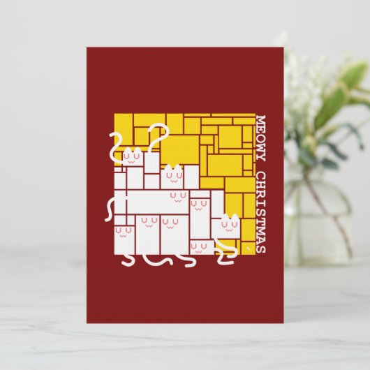 ねこねこクリスマススクエアキャッツ 招待状 (スタンド正面)