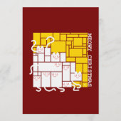 ねこねこクリスマススクエアキャッツ 招待状 (正面)