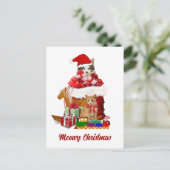 ねこねこクリスマスネコのホリデー ポストカード (スタンド正面)