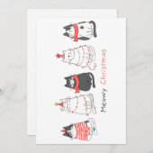 ねこねこクリスマス猫 シーズンカード (正面/裏面)