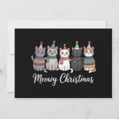 ねこねこクリスマス ハッピーニャー年 ネコ好きのXmas シーズンカード (正面)