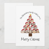 ねこねこクリスマス パーソナライズ ファミリー クリスマス ホリデー (正面/裏面)
