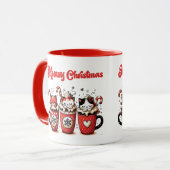 ねこねこクリスマス マグカップ (正面左)