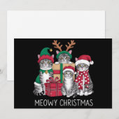 ねこねこクリスマス 猫 Xmas 面白い 猫好き シーズンカード (正面/裏面)