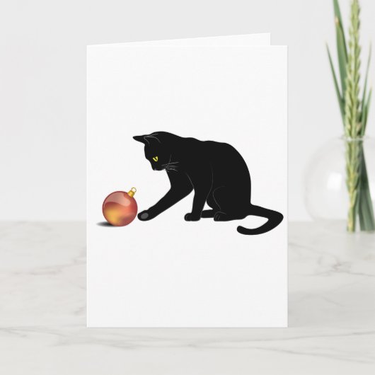 ねこねこクリスマス 面白い猫 カード (正面)