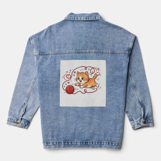 ねこねこプレイ デニムジャケット (裏面)