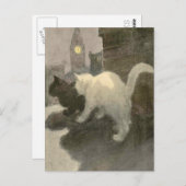 ねこの本 : ある夜 ポストカード (正面/裏面)