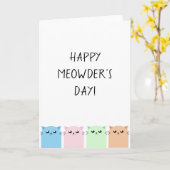 ねこの母の日おめでとう カード (黄色い花)