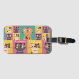 ねこはミームと言おもしろいう ラゲッジタグ