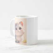 ねこふっくらした尾 コーヒーマグカップ (正面左)