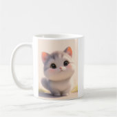 ねこふっくらした尾 コーヒーマグカップ (左)