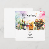 ねこぷりふぉかわいいねこパーティー 招待状 (正面/裏面)