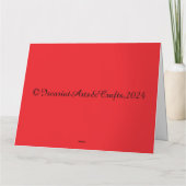 ねこまつかの折りたたみグリーティングカード カード (裏面)