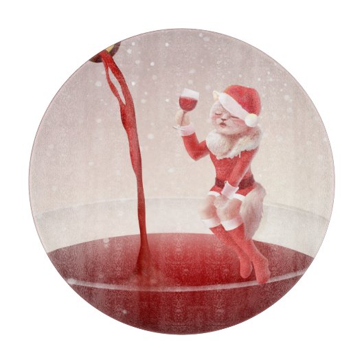 ねこやんクリスマス toast カッティングボード (正面)