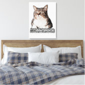 ねこや子猫の飼い主のための不機嫌な猫ミーム キャンバスプリント (インサイチュ (寝室))