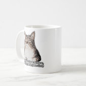 ねこや子猫の飼い主のための不機嫌な猫ミーム コーヒーマグカップ (正面左)