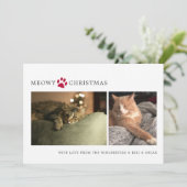 ねこらしいクリスマス 写真のホリデーカード シーズンカード (スタンド正面)