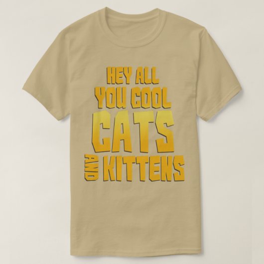 ねこカッコいいと子猫 Tシャツ (デザイン正面)