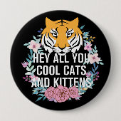 ねこカッコいいと子猫 | Tiger King 缶バッジ (正面)