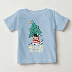 ねこクリスマス 面白い猫好き ベビーTシャツ