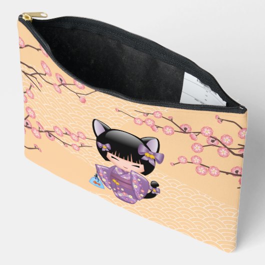 ねこコケシ人形 – 猫耳ゲイザーガール アクセサリーポーチ (見開き)