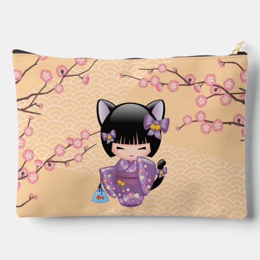 ねこコケシ人形 – 猫耳ゲイザーガール アクセサリーポーチ (裏面)