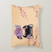 ねこコケシ人形 – 猫耳ゲイザーガール アクセントクッション (正面(垂直))