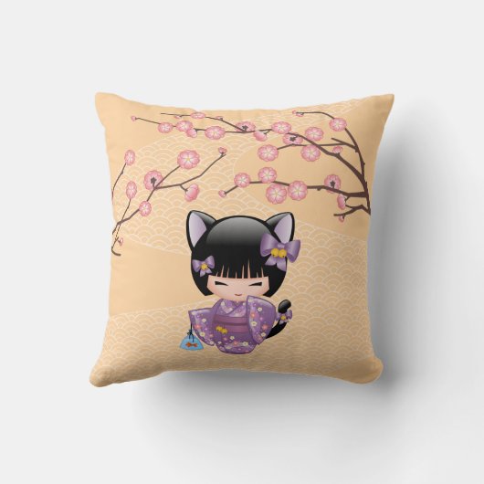 ねこコケシ人形 – 猫耳ゲイザーガール クッション (裏面)