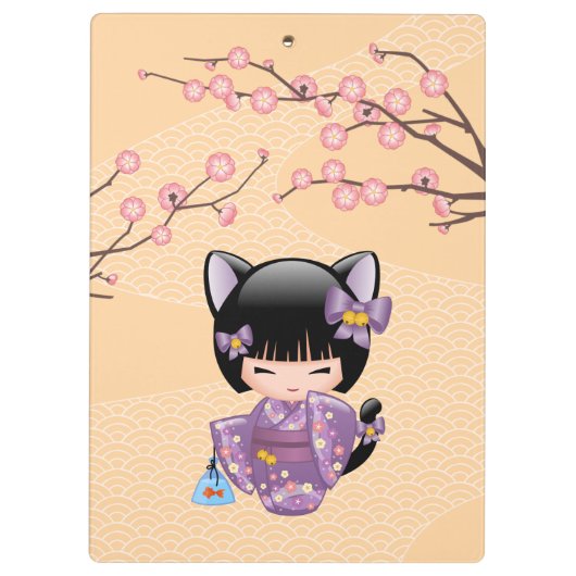 ねこコケシ人形 – 猫耳ゲイザーガール クリップボード (裏面)