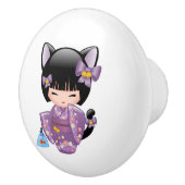 ねこコケシ人形 – 猫耳ゲイザーガール セラミックノブ (右)