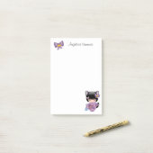 ねこコケシ人形 – 猫耳ゲイザーガール ポストイット (デスク上)