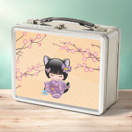 ねこコケシ人形 – 猫耳ゲイザーガール メタルランチボックス