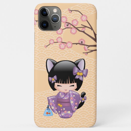 ねこコケシ人形 – 猫耳ゲイザーガール Case-Mate iPhoneケース (裏面)